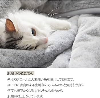 Amazon｜[ニッセン] ブランケット・毛布 まるで猫！のような